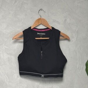 Juicy Couture Black Sleeveless Crop Top, Size L